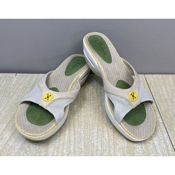 Cole Haan Air Soles Womens Size 8 Air Hampden Slide D19354 Leather Comfort Wedge - Picture 1 of 13